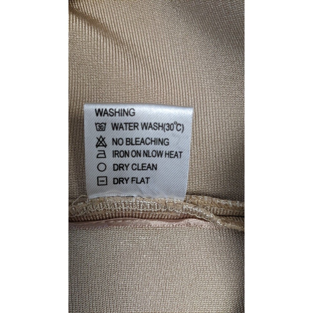 Women's Bodycon Beige Classic Zip Back Stretch Pencil Skirt Size Small - Picture 6 of 6